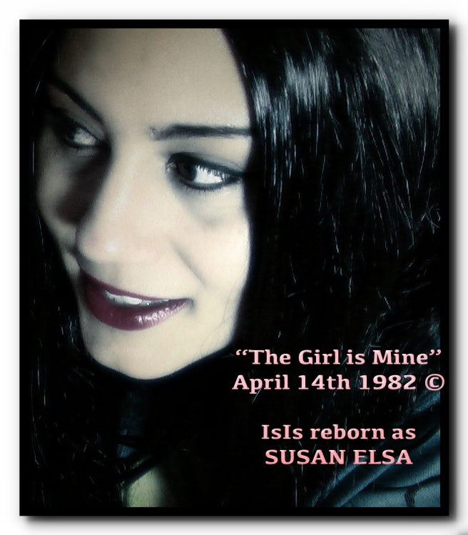 Michael Jackson told Susan Elsa that he remembers April 14th 1982 and that he began officially recording Thriller on this magical, beautiful Day (his words)- THE GIRL IS MINE © Susan Elsa is born parallel